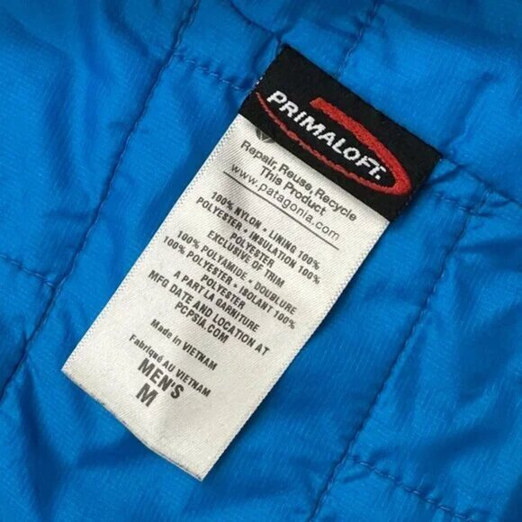 Patagonia Solar Wind Windstopper Jacket Primaloft Insulated Blue Men’s Medium M - Picture 6 of 6